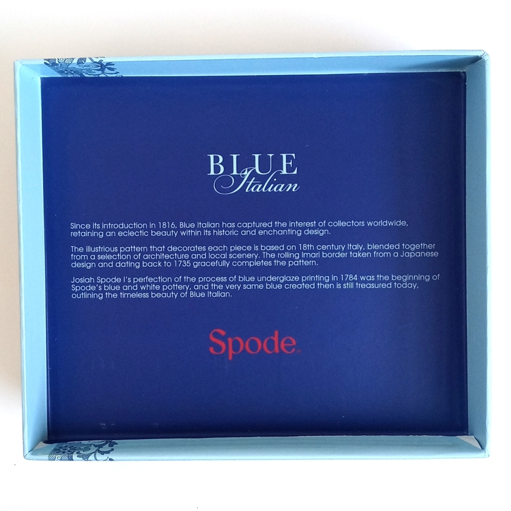 NIB Spode Blue Italian Silver & Floral Landscape Pastry Serving Forks Set Of 6 - Picture 6 of 13